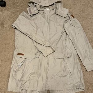 SZ XL Columbia Tan Rain Resistant trench coat